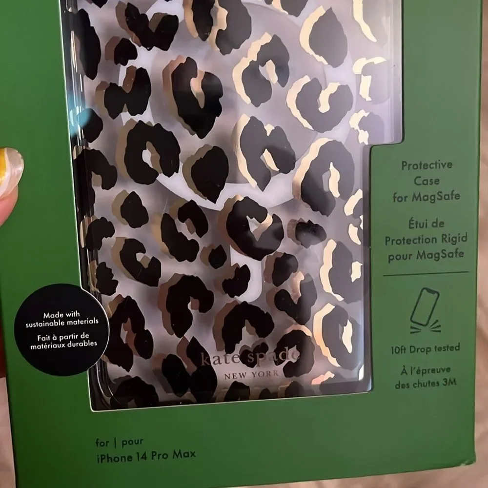 Kate Spade Leopard Print Case for iPhone 14 Pro Max - Picture 5 of 5